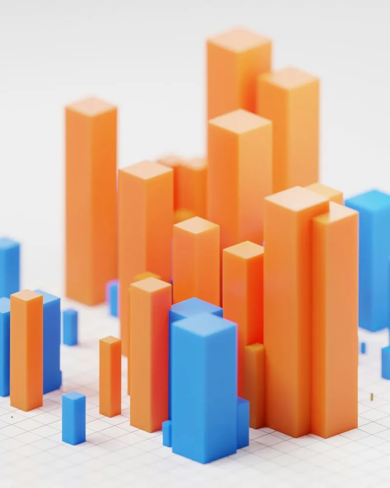 Printed charts and data on a desk